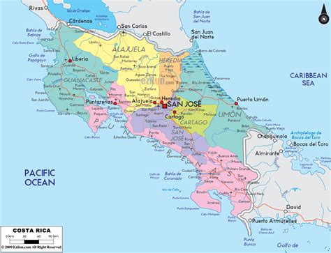 Maps of the Provinces and Cantons of Costa Rica - CostaRicaLaw.com