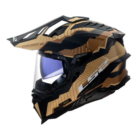 Ls2 Mx701 Explorer Carbon Trick Sand Matt Helmet