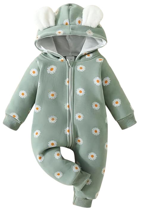 BRANDONN Kids Cotton Fleece Jumpsuit Romper Sleepsuit Hooded semi ...