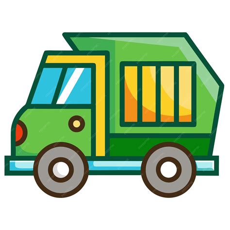 Garbage truck clipart vector art and illustration | Premium AI ...