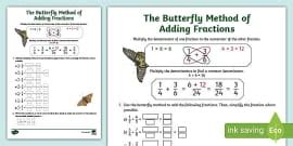 Image result for Butterfly Method Adding Fractions
