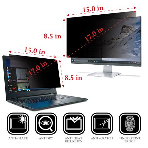 Buy Privacy Screen Filter Anti-Glare Protector Film Damage Scratch ...