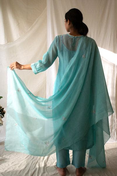 Teal Miniature Dupatta – TATWA