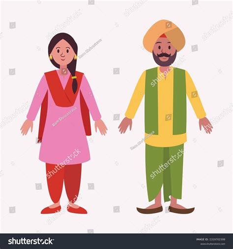 1,098 Punjabi Traditional Clothing Stock Vectors and Vector Art ...