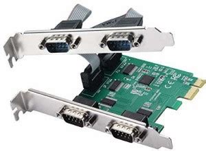Mak World PCI Express Serial Card - 4 x RS232 (DB9) Serial Port for Win ...