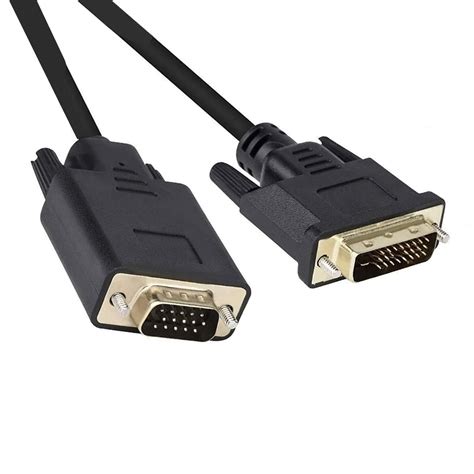 DVI Cable，DVI to VGA Adapter DVI-D 24+1 Male to VGA HD 15Pin Male Dual ...