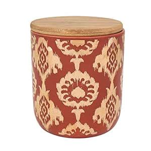 Buy Chumbak Golden Foliage Storage Jar - Brown Online at Low Prices in ...