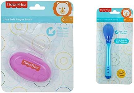 Buy Fisher-Price Silicone Baby Finger-Brush with Case, Pink & Fisher ...