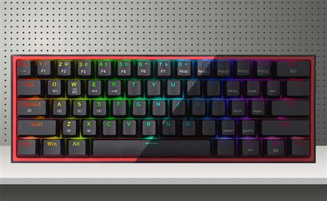 FIZZ PRO K616 - 60% Wired+2.4Ghz+BT Mechanical Keyboard Black (Red Swi ...
