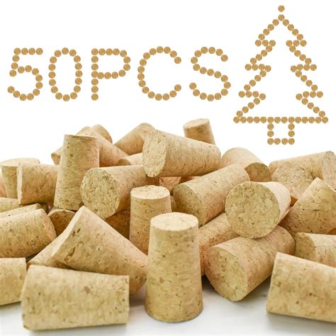 Buy Enkrio 50pcs Natural Soft Wine Corks, Wine Making Crafts Wood Cork ...