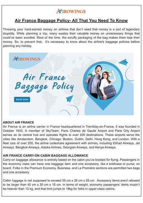 PPT - Air France Baggage Policy - All That You Need To Know PowerPoint ...