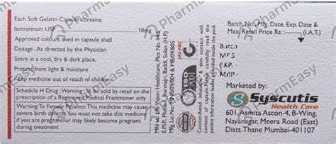 Systroin 10 MG Capsule (10): Uses, Side Effects, Price & Dosage | PharmEasy