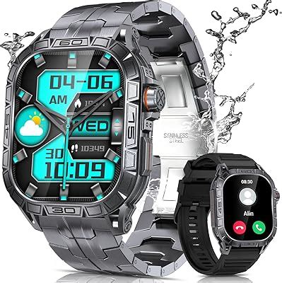 PODOEIL Military Smart Watch for Men with 1.96 AMOLED India | Ubuy