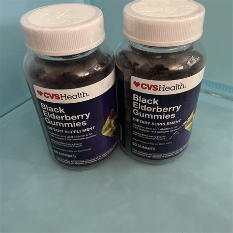 CVS Health Black Elderberry Gummies 60 Count Dietary Supplement 2 Pack ...