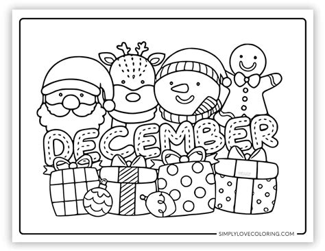 December Coloring Pages (Free PDF Printables) - Simply Love Coloring