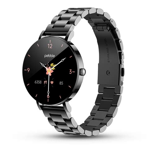 Pebble Eve Ultra AMOLED Smartwatch – Luxe Stainless Steel Elegance ...