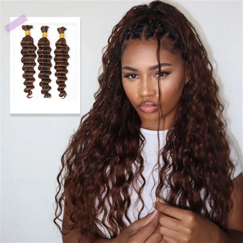 #4/#30 Mix Color Blend Loose Deep Wave Bulk Human Braiding Hair – Ywigs