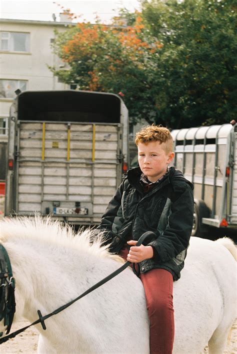 Marion Bergin - Irish Red Haired Boy and Horse - Ballinasloe Horse Fair ...
