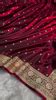 Deep Maroon Kanjivaram Silk Saree with Golden Zari Polka Butta & Tradi ...