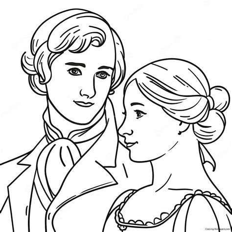Pride And Prejudice Characters Coloring Page (55494-43903)