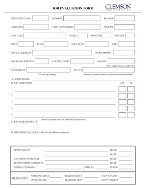 job evaluation pdf Forms and Templates - Fillable & Printable Samples ...