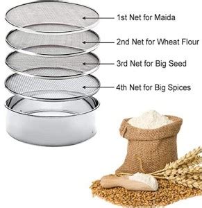 cookxon Stainless steel 4 in 1 interchangeable sieves for Wheat Rice ...