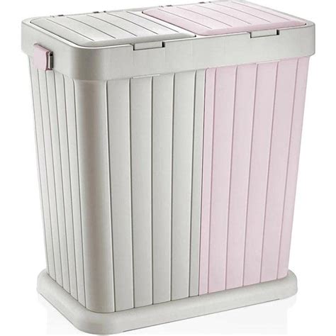 Buy Hexar Double Recycling Waste Bin, 2 x 40 L Dual Compartment Bin for ...