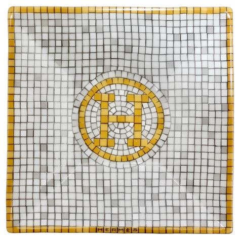 Hermes Mini Mosaique Square Plate For Sale at 1stDibs