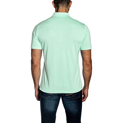 Lucas Men's Knit Polo // Sea Foam (S) - Jared Lang Polos - Touch of Modern