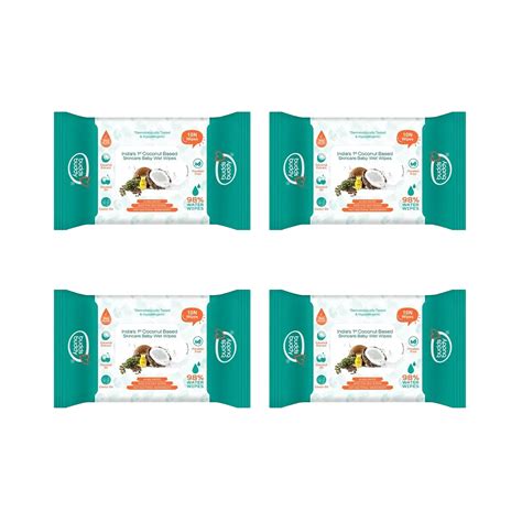 BuddsBuddy Coconut Based Skincare Baby Wet Wipes 10 Wipes (Pack of 4 ...