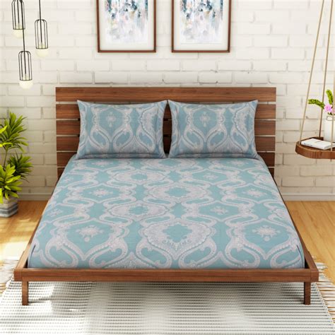 Buy SPACES Core Jubilance Ethnic Print 3-Piece Bedsheet Set - 275 x 230 ...