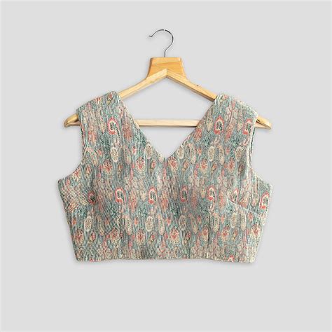 Vinatge Paisley Printed Satin Blouse – Fabcurate