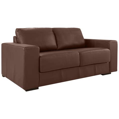 Sillón 2 Cuerpos Cuero-100-natural Marron Texas Caramelo — Divino