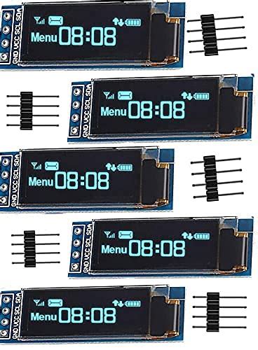 5pcs I2c Display Module 0 91 Inch I2c Ssd1306 Oled | Desertcart INDIA