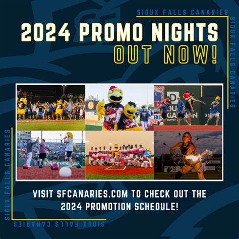 2024 Promotion Schedule - Sioux Falls Canaries