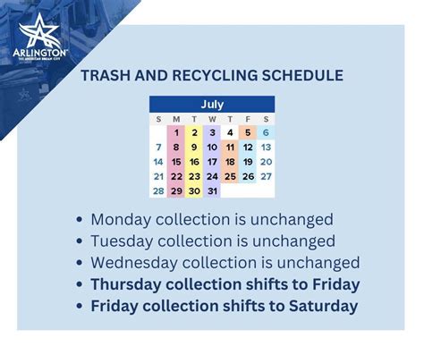 Trash & Recycling Residential Collection Schedule