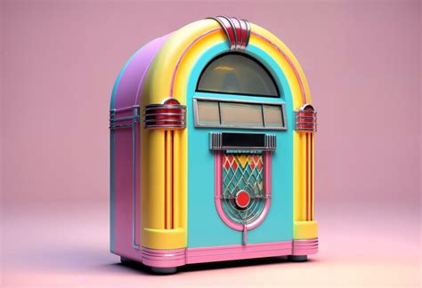 Vue de la machine de musique de jukebox rétro | Image générée à base d’IA