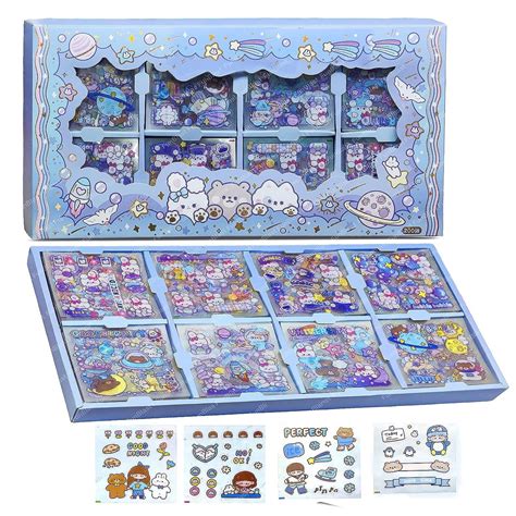 Cute Girl Theme Kawaii Stickers -200 Sheets Cute Washi Stickers for Pr ...