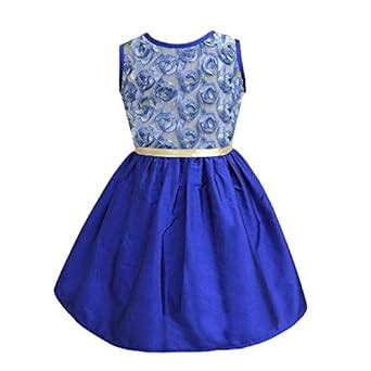 Buy Hopscotch A.T.U.N Girls' Plain/Solid Sea Leaf Jamboree Embroidered ...