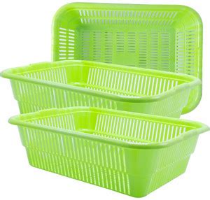 Morvi Wonder Plastic Prime Natasha 1013 Fruit Basket Set, 3 Pcs Basket ...