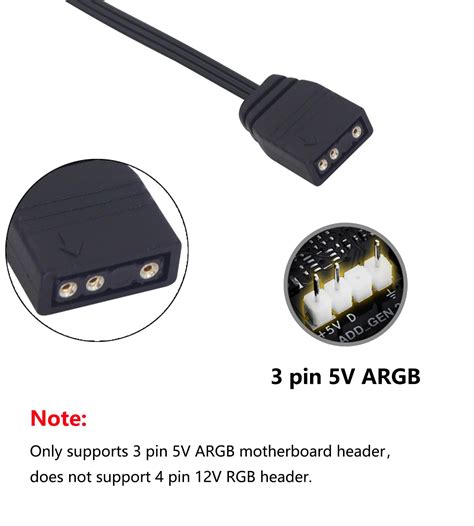 Buy LANMINGLEL Argb Splitter Cable 5V 1 Female to 2 Female 3 Pin Argb ...