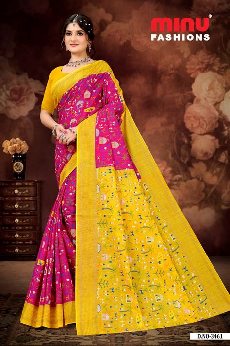 Buy Malai Cotton Saree Online | Minu Fashions | Malai Cotton Saree ...