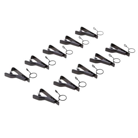 MERISHOPP 10 Pack Ring-type Metal Clip, 0.39inch (10mm) Dia Lapel ...