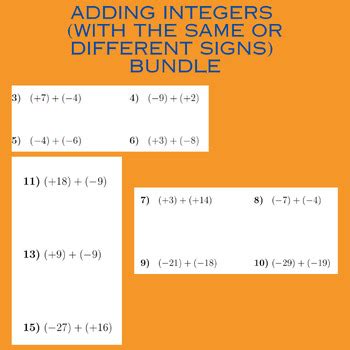 Adding Integers with Same Sign 的图像结果