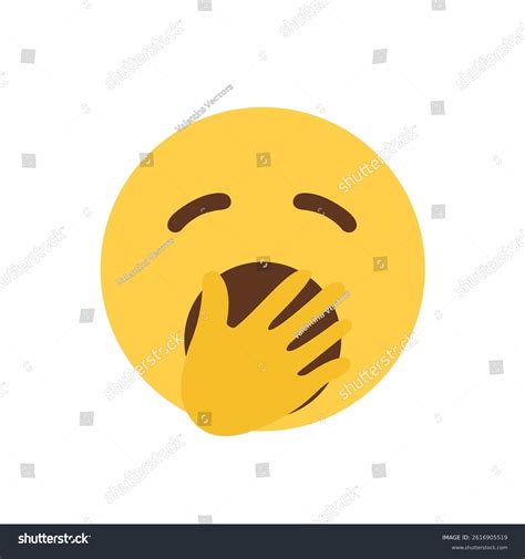 Yawning Face Emoji Vector Illustration Bored: vector de stock (libre de regalías) 2616905519 ...