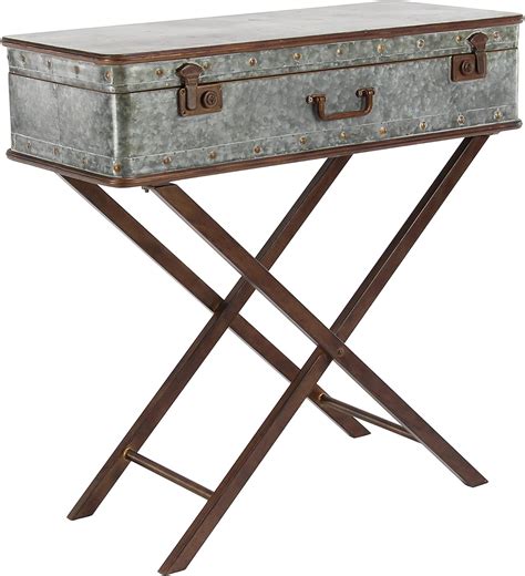 Buy Deco 79 Metal Accent Table with Suitcase Style Top, 32 x 16 x 32 ...