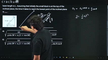 [Video] A small block of mass m slides down from the top of a ...