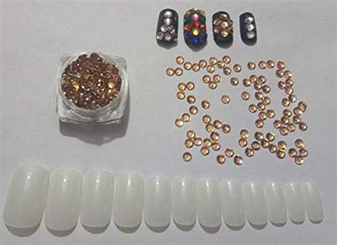 T WORLD 1 SET OF NAILS FREE WITH nail jewellery golden stone 200 pcs ...