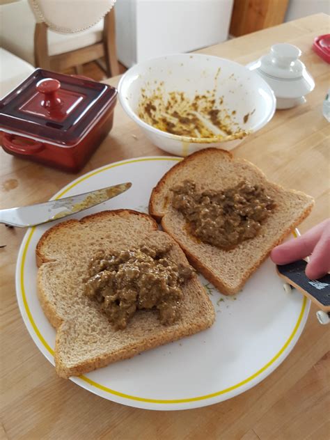 leftover ground beef and curry sauce on lightly toasted bread : r ...