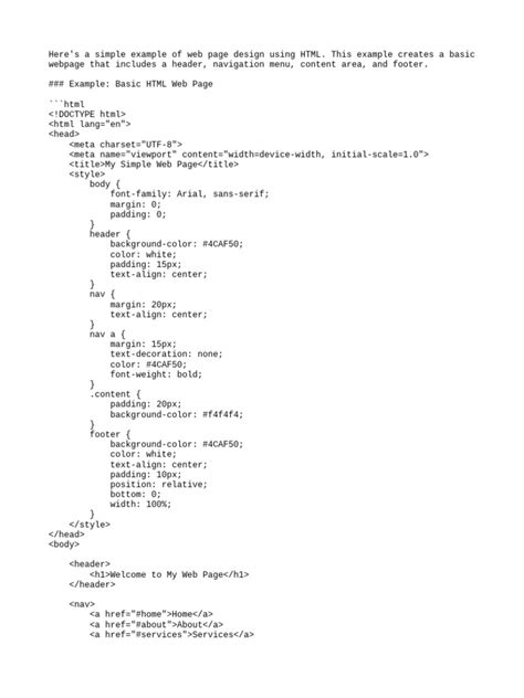 Basic Web Page HTML Code 的图像结果